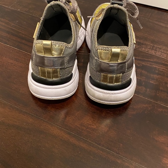Guess Gold Sneakers with Pewter Leather. Size 8 - Picture 3 of 5